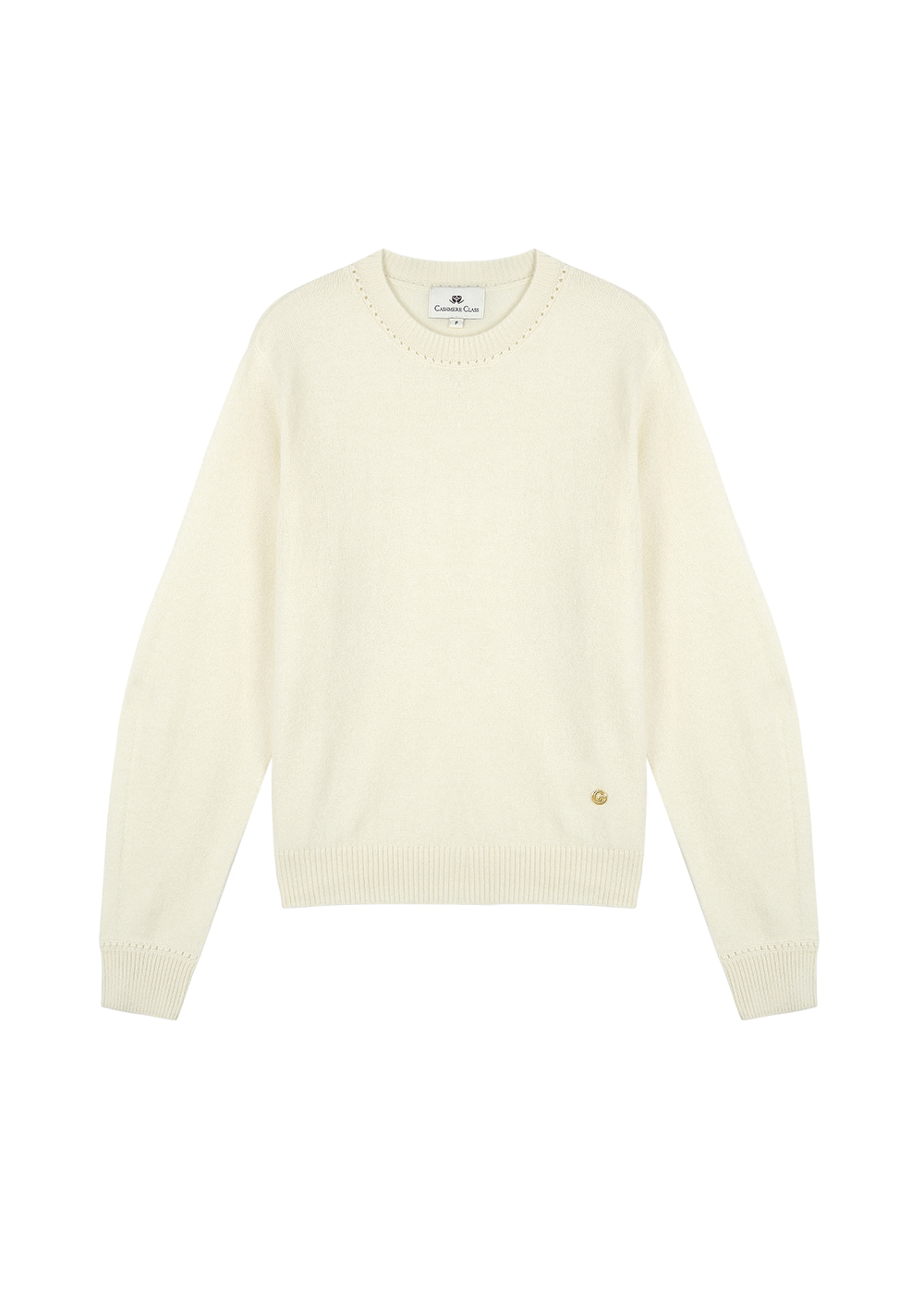 Round curved sleeve pullover(cream)